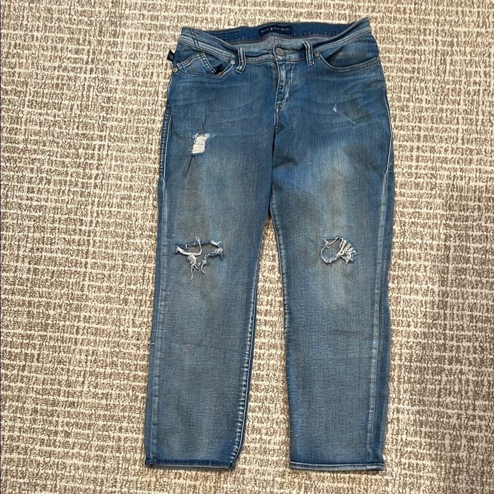 Rock & Republic Relaxed fit, cropped Ripped Denim Jeans